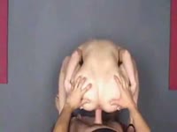 Excellent anal POV video featuring a skinny young whore pounded after she sucks dick